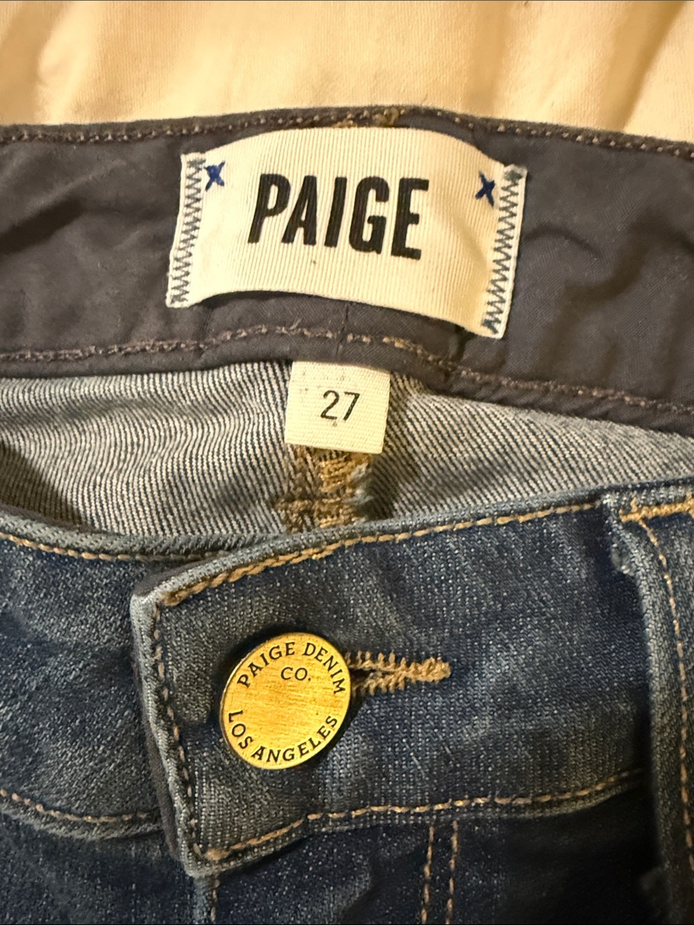 Paige Riley Crop Flare Mid Rise Jeans - Picture 3 of 7